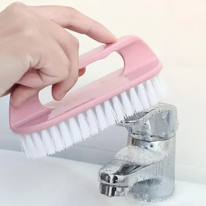 Brosse de nettoyage à poils rigides pour chaussures, brosse multifonctionnelle à main pour la maison et la salle de bain, 1 pièce 3