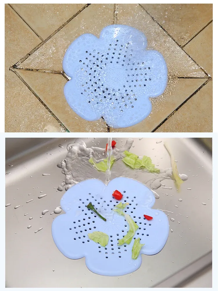 Filtre de sortie d'égout à fleurs, mise en situation