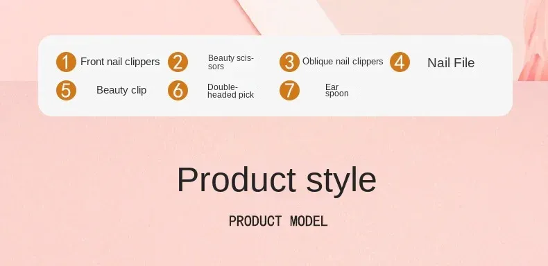 Détail des outils de manucure