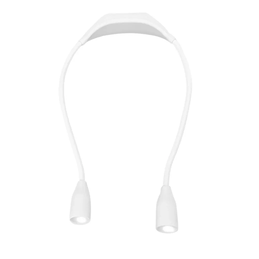 Lampe de lecture LED à col flexible, bras pliable et luminosité réglable, idéale pour la lecture, le bricolage et le tricot 7