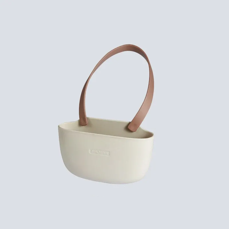 Égouttoir d'évier avec porte-éponge, porte-savon et panier de rangement 9