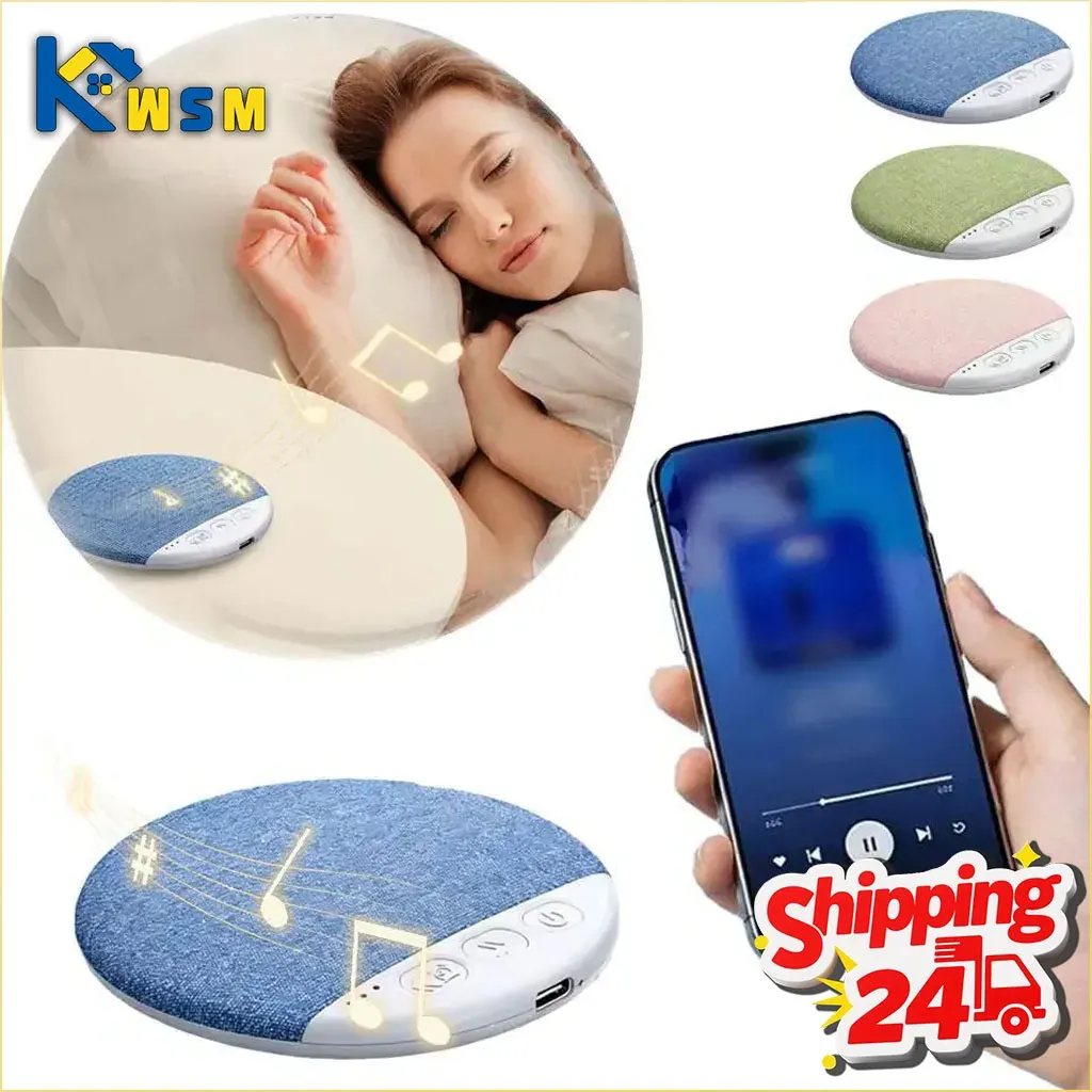 Mini haut-parleur Bluetooth sans fil pour dormir sous l'oreiller, disque sonore portable rechargeable