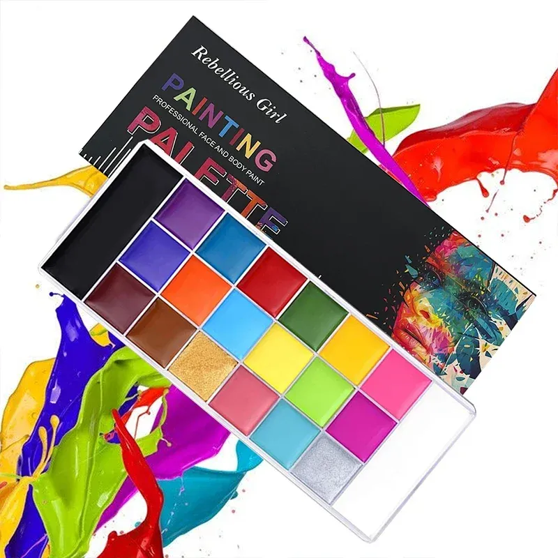 Sfx – Palette de peinture pour le visage et le corps, 20 couleurs, pour enfants et adultes, maquillage d'Halloween et déguisement 2