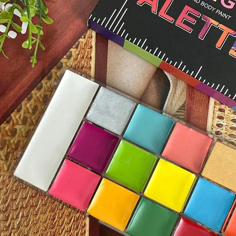 Sfx – Palette de peinture pour le visage et le corps, 20 couleurs, pour enfants et adultes, maquillage d'Halloween et déguisement 3