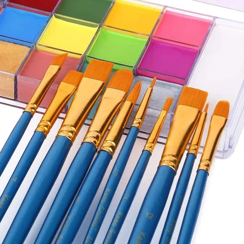 Sfx – Palette de peinture pour le visage et le corps, 20 couleurs, pour enfants et adultes, maquillage d'Halloween et déguisement 4