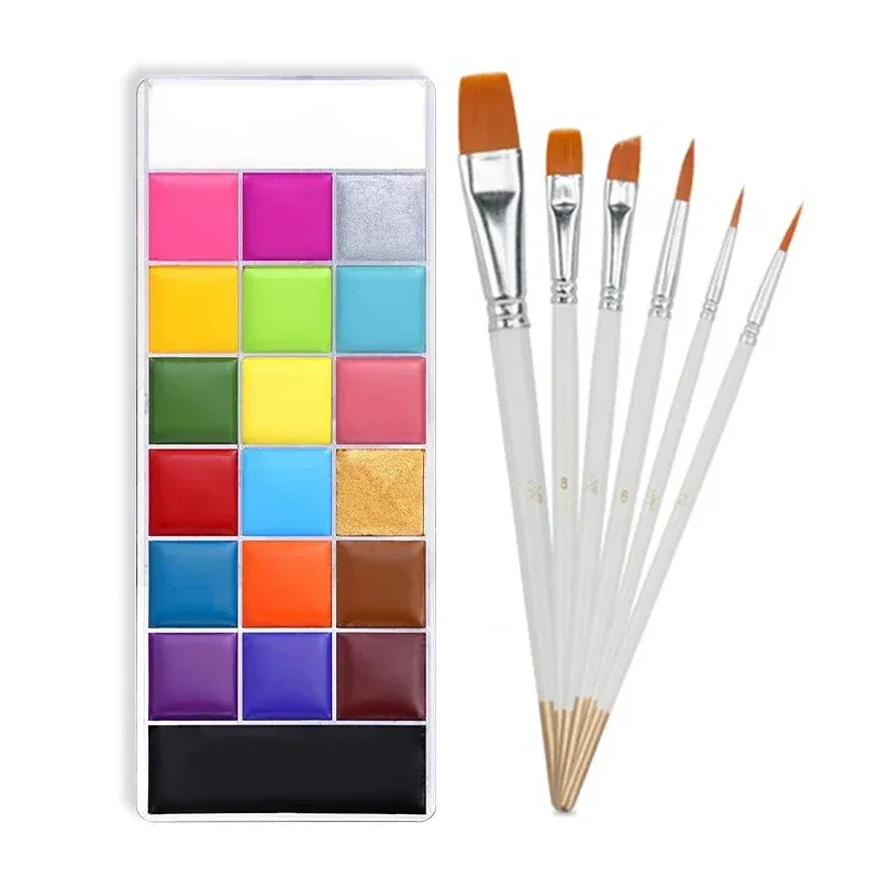 Sfx – Palette de peinture pour le visage et le corps, 20 couleurs, pour enfants et adultes, maquillage d'Halloween et déguisement 8
