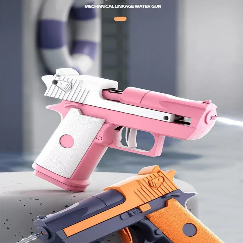 Mini pistolet à eau mécanique à tir continu, jouet d'été pour jeux de piscine en plein air 3