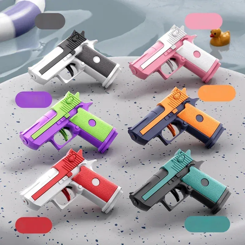 Mini pistolet à eau mécanique à tir continu, jouet d'été pour jeux de piscine en plein air 5