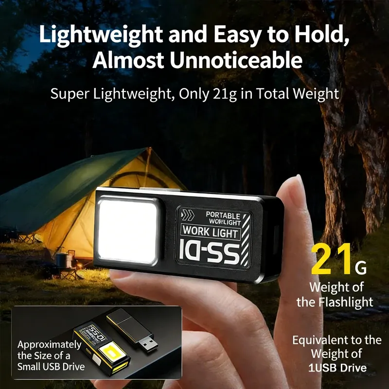 Lampe fixée magnétiquement sur une surface métallique