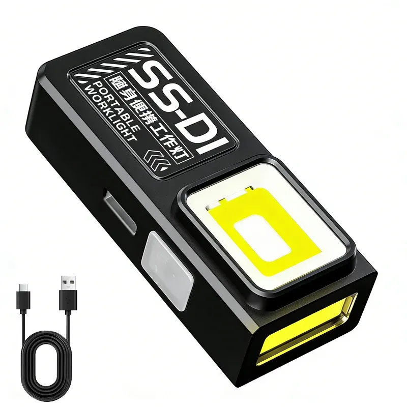 Lampe de poche LED COB rechargeable USB-C, mini torche portable avec clip magnétique pour usage d'urgence 8