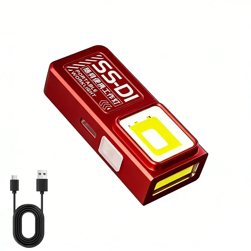 Lampe de poche LED COB rechargeable USB-C, mini torche portable avec clip magnétique pour usage d'urgence 9