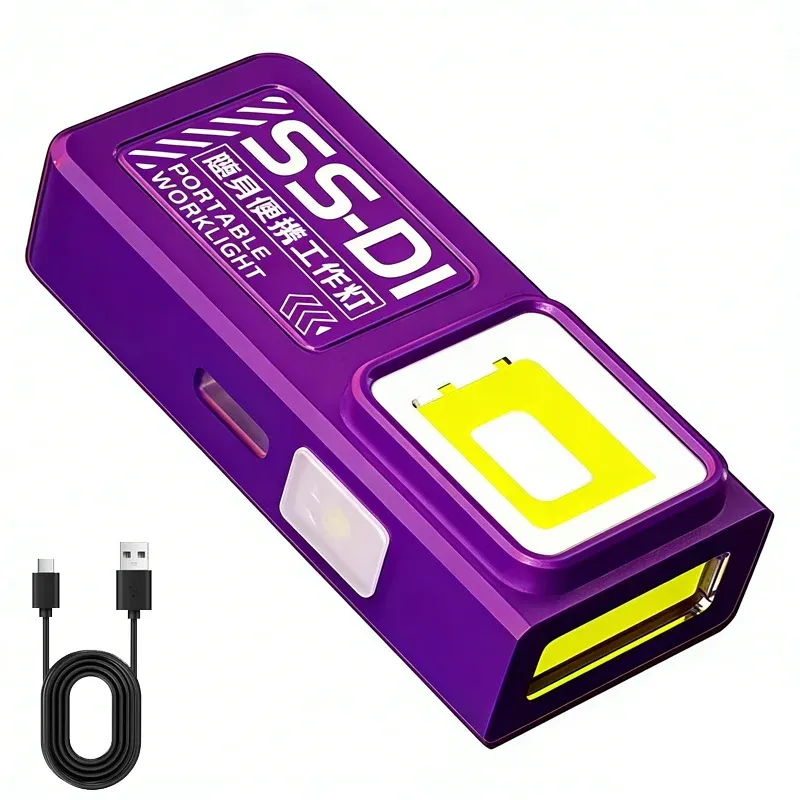 Lampe de poche LED COB rechargeable USB-C, mini torche portable avec clip magnétique pour usage d'urgence 10