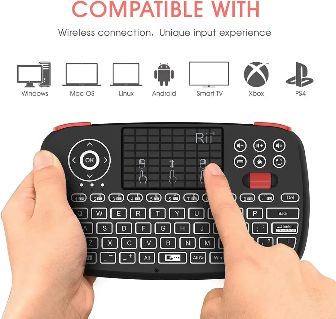 Rii i4 Mini compatible avec de nombreux systèmes