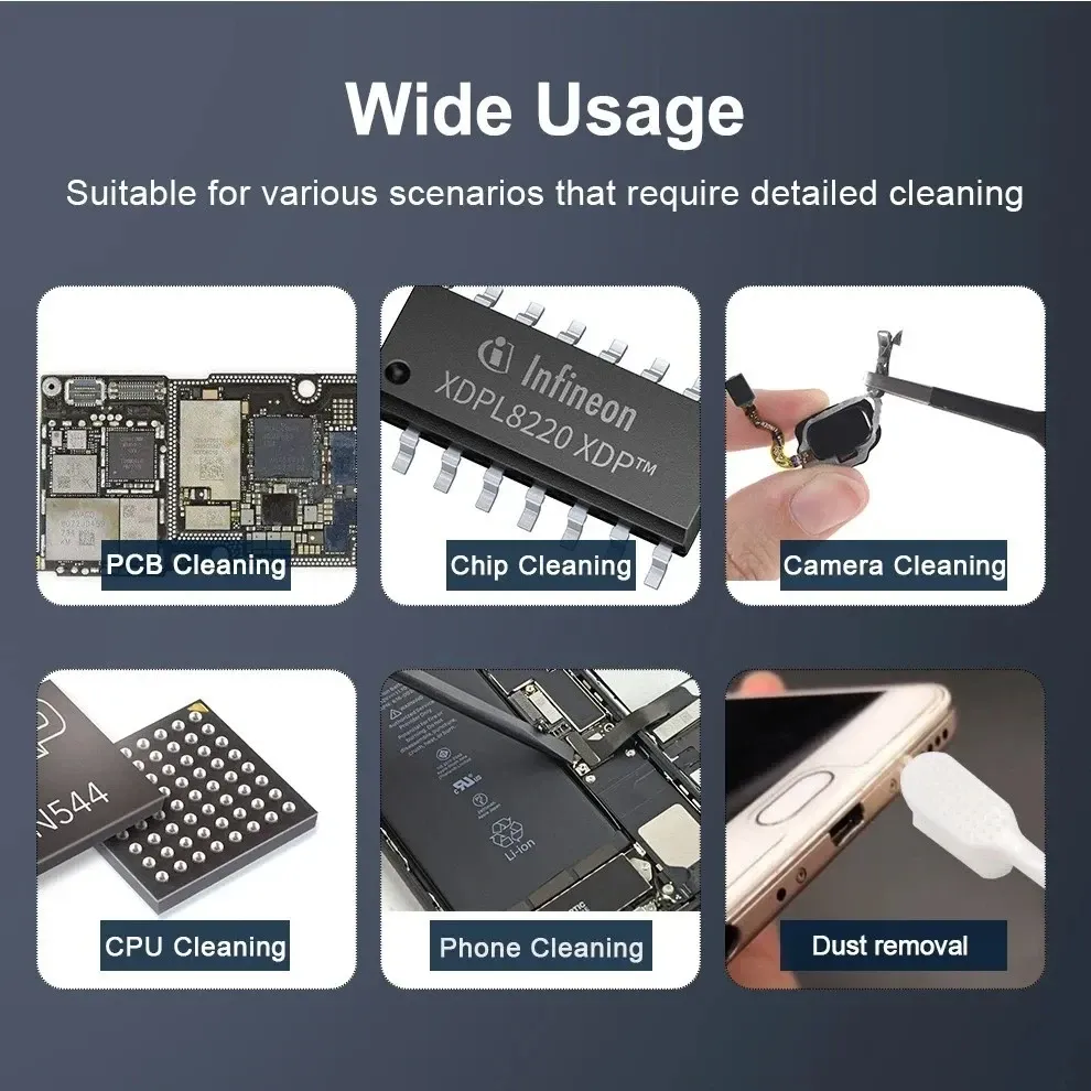 Brosse de nettoyage en fibre PBT Caius pour cartes mères : retrait de colle IC et polissage pour circuits IC, PCB et BGA 6