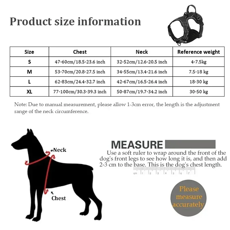 Harnais réglable en nylon pour chien avec gilet réfléchissant, doux, respirant et sans traction, pour petites, moyennes et grandes races 4