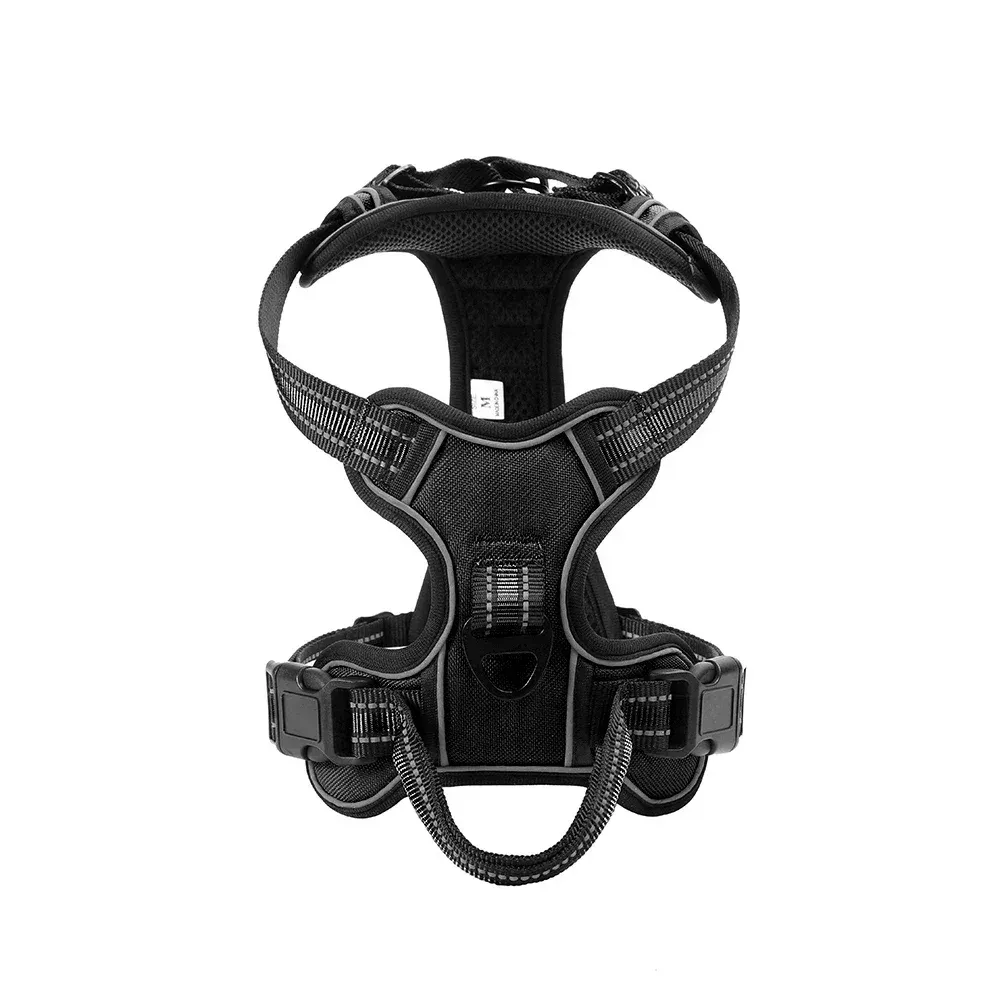 Harnais réglable en nylon pour chien avec gilet réfléchissant, doux, respirant et sans traction, pour petites, moyennes et grandes races 6