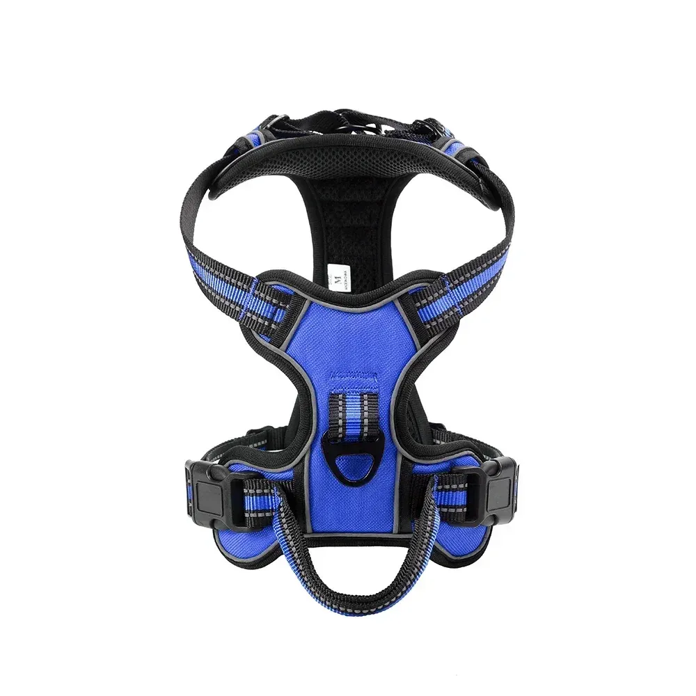 Harnais réglable en nylon pour chien avec gilet réfléchissant, doux, respirant et sans traction, pour petites, moyennes et grandes races 10