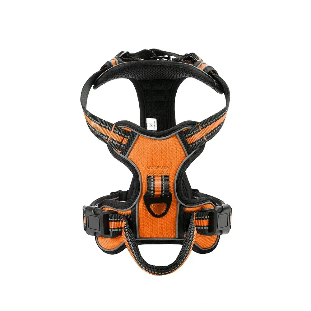 Harnais réglable en nylon pour chien avec gilet réfléchissant, doux, respirant et sans traction, pour petites, moyennes et grandes races 8