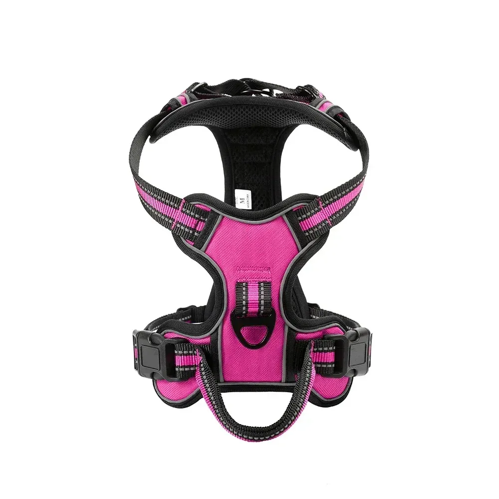 Harnais réglable en nylon pour chien avec gilet réfléchissant, doux, respirant et sans traction, pour petites, moyennes et grandes races 7