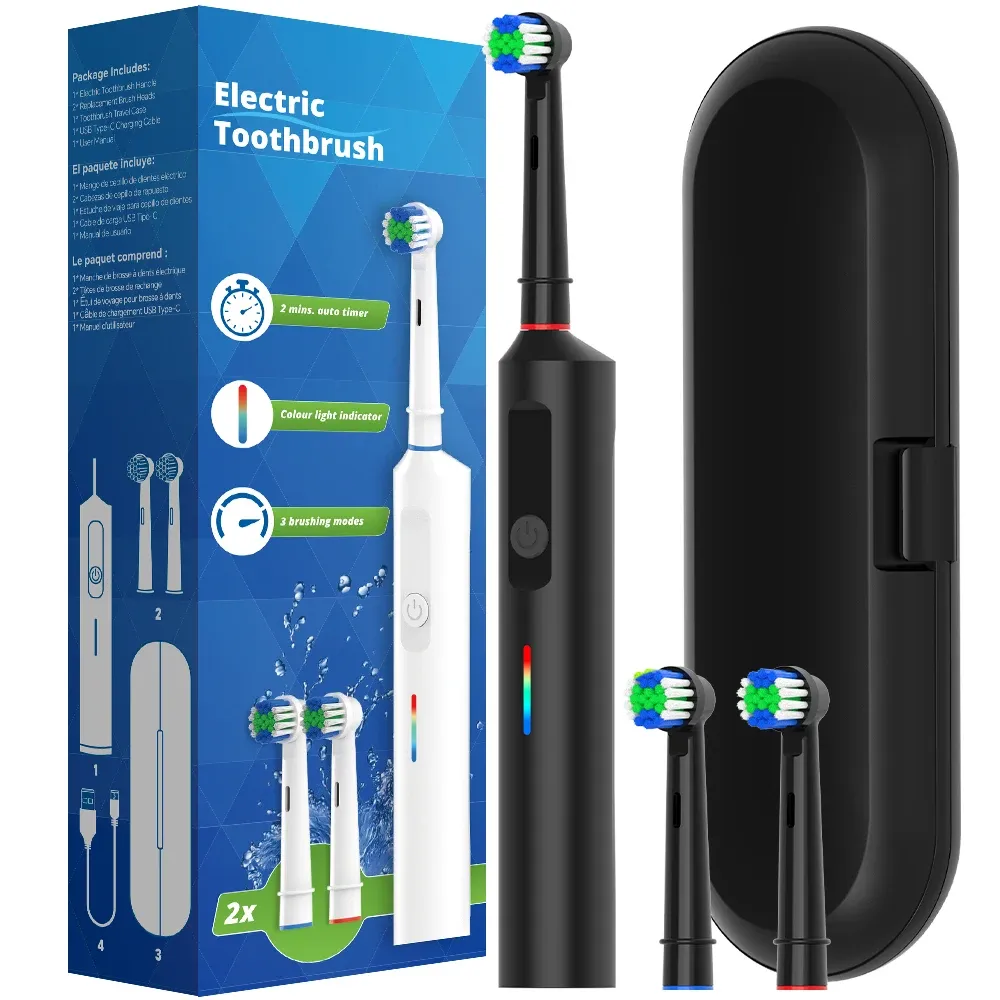Brosse à dents électrique intelligente rechargeable, compatible avec les têtes de remplacement Oral-B 10