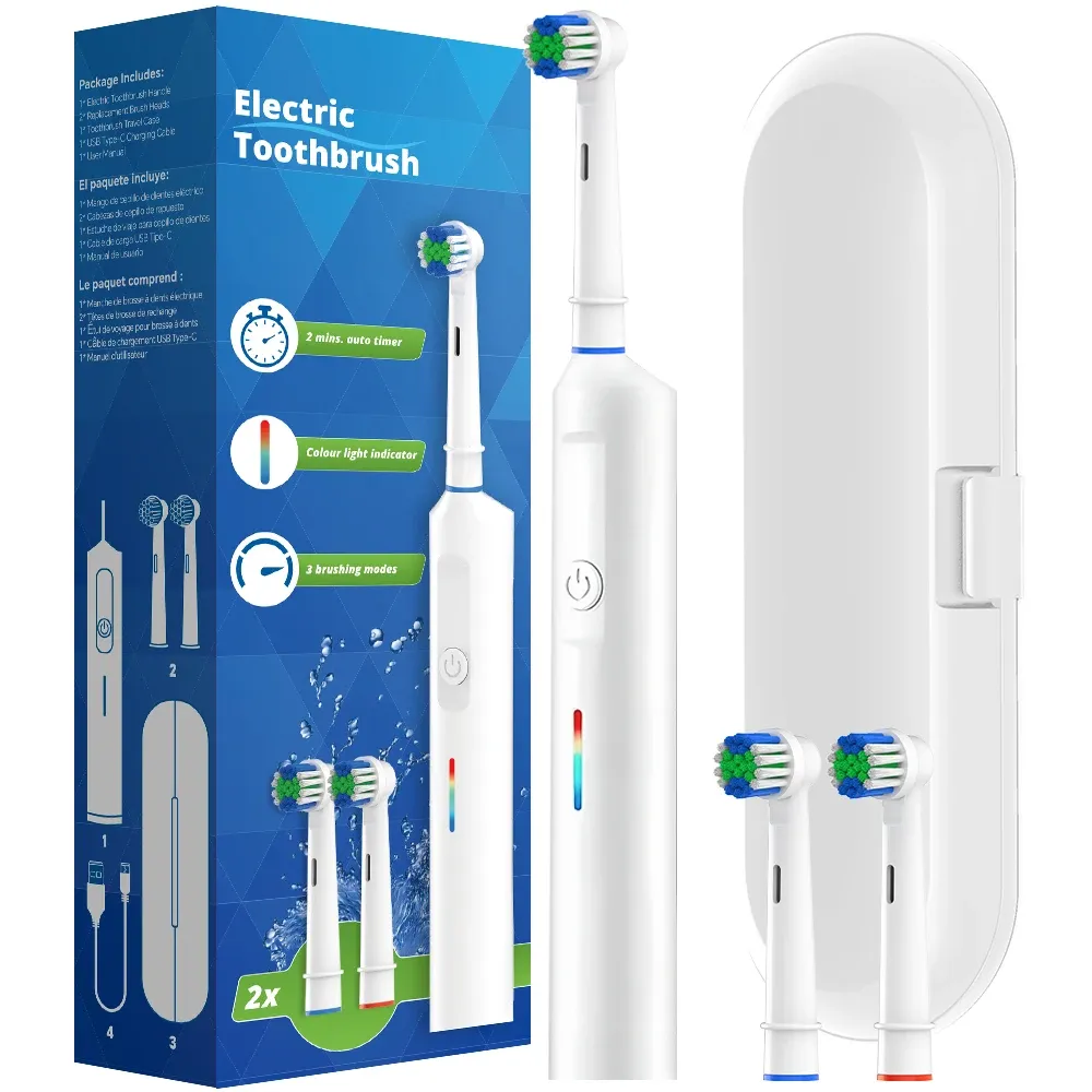 Brosse à dents électrique intelligente rechargeable, compatible avec les têtes de remplacement Oral-B 11