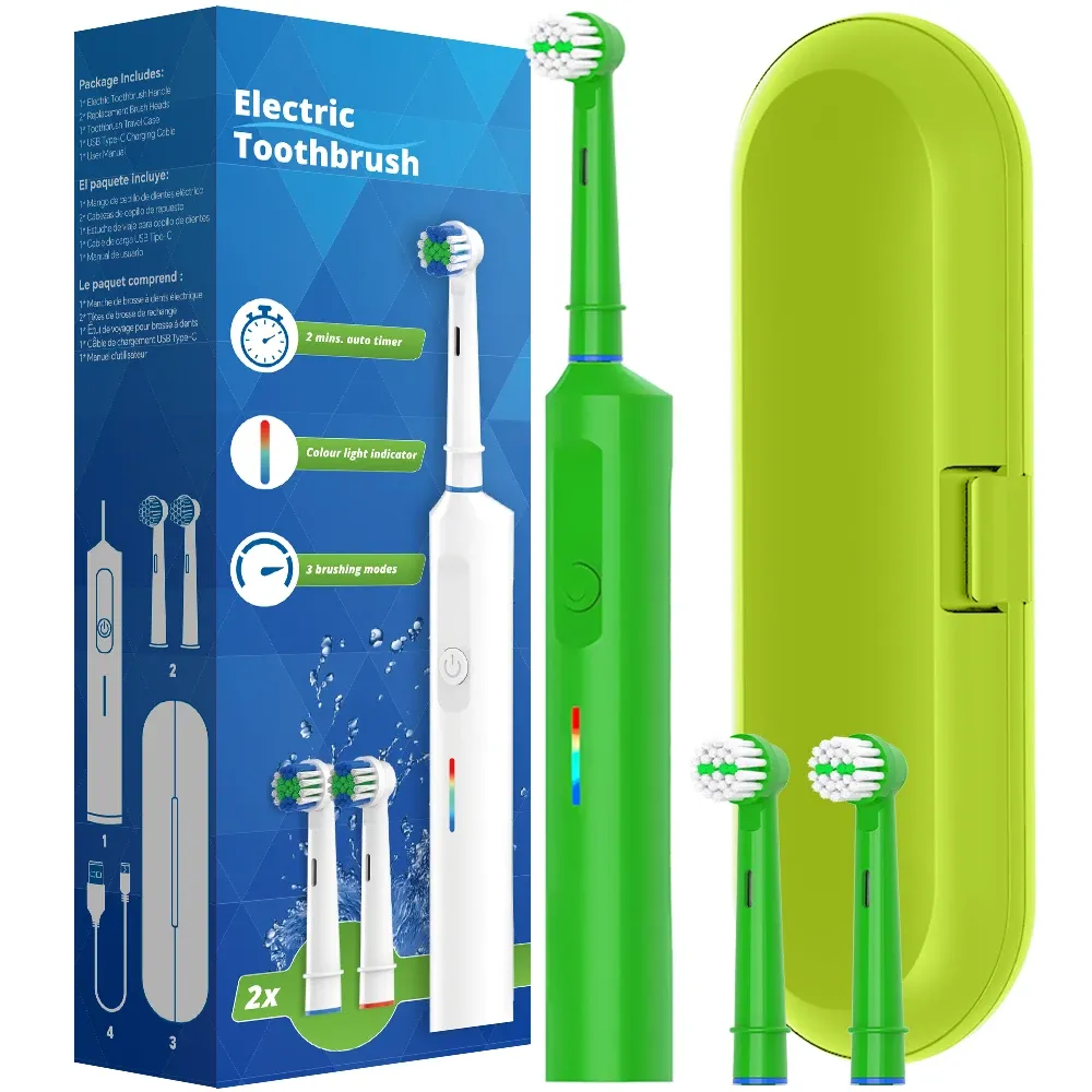 Brosse à dents électrique intelligente rechargeable, compatible avec les têtes de remplacement Oral-B 9