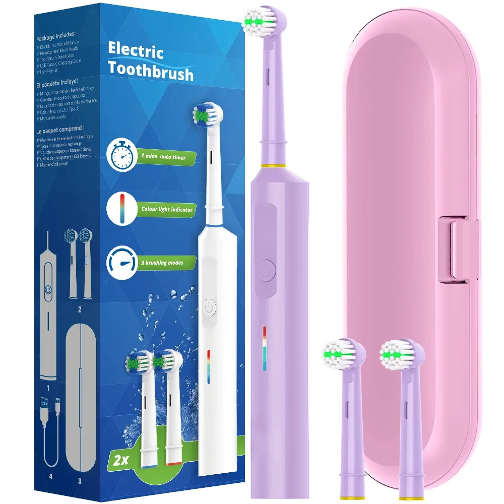 Brosse à dents électrique intelligente rechargeable, compatible avec les têtes de remplacement Oral-B 7