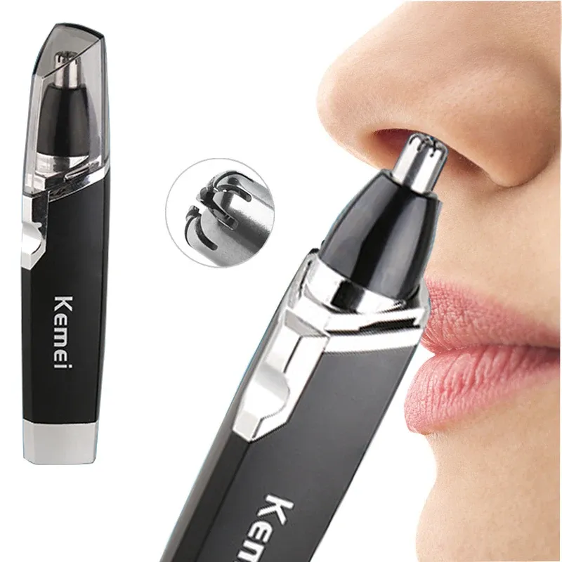 Tondeuse à poils de nez professionnelle Kemei pour hommes, tondeuse à barbe et à sourcils, tondeuse à poils de nez et d'oreilles 2