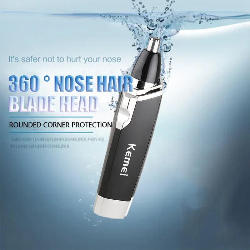 Tondeuse à poils de nez professionnelle Kemei pour hommes, tondeuse à barbe et à sourcils, tondeuse à poils de nez et d'oreilles 4