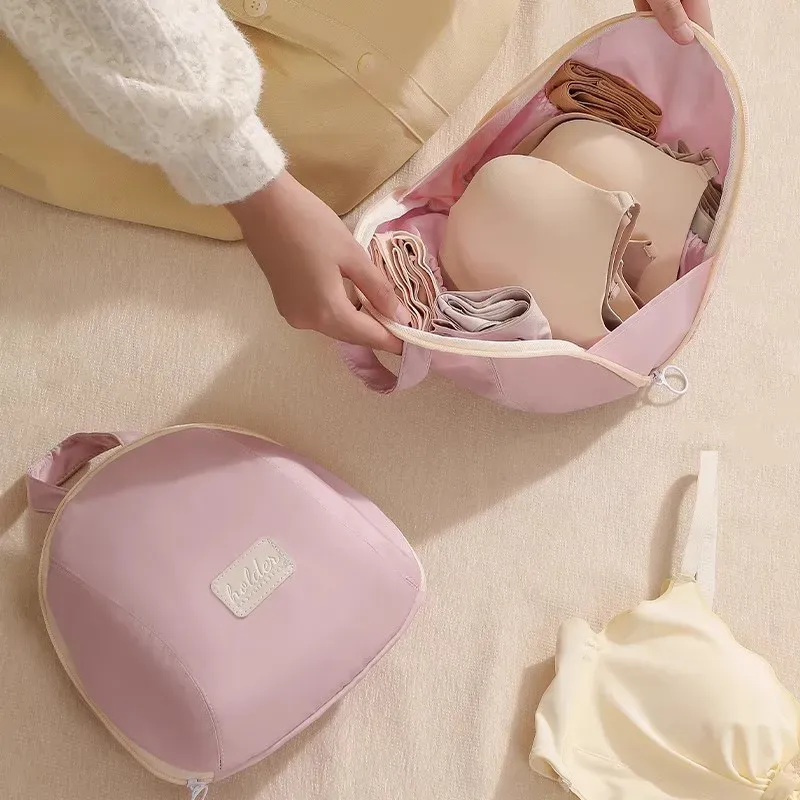 Sac de rangement portable pour sous-vêtements et soutien-gorge, trousse multifonction de toilette et de cosmétiques 1