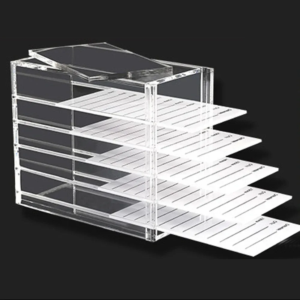 Boîte de rangement pour extensions de cils, 5 niveaux, palette acrylique, organisateur de cils, présentoir, accessoires de maquillage 3
