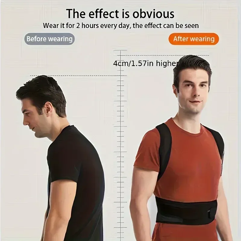 Correcteur de posture invisible pour adultes, ceinture redresse-dos pour un maintien droit et des épaules alignées 5