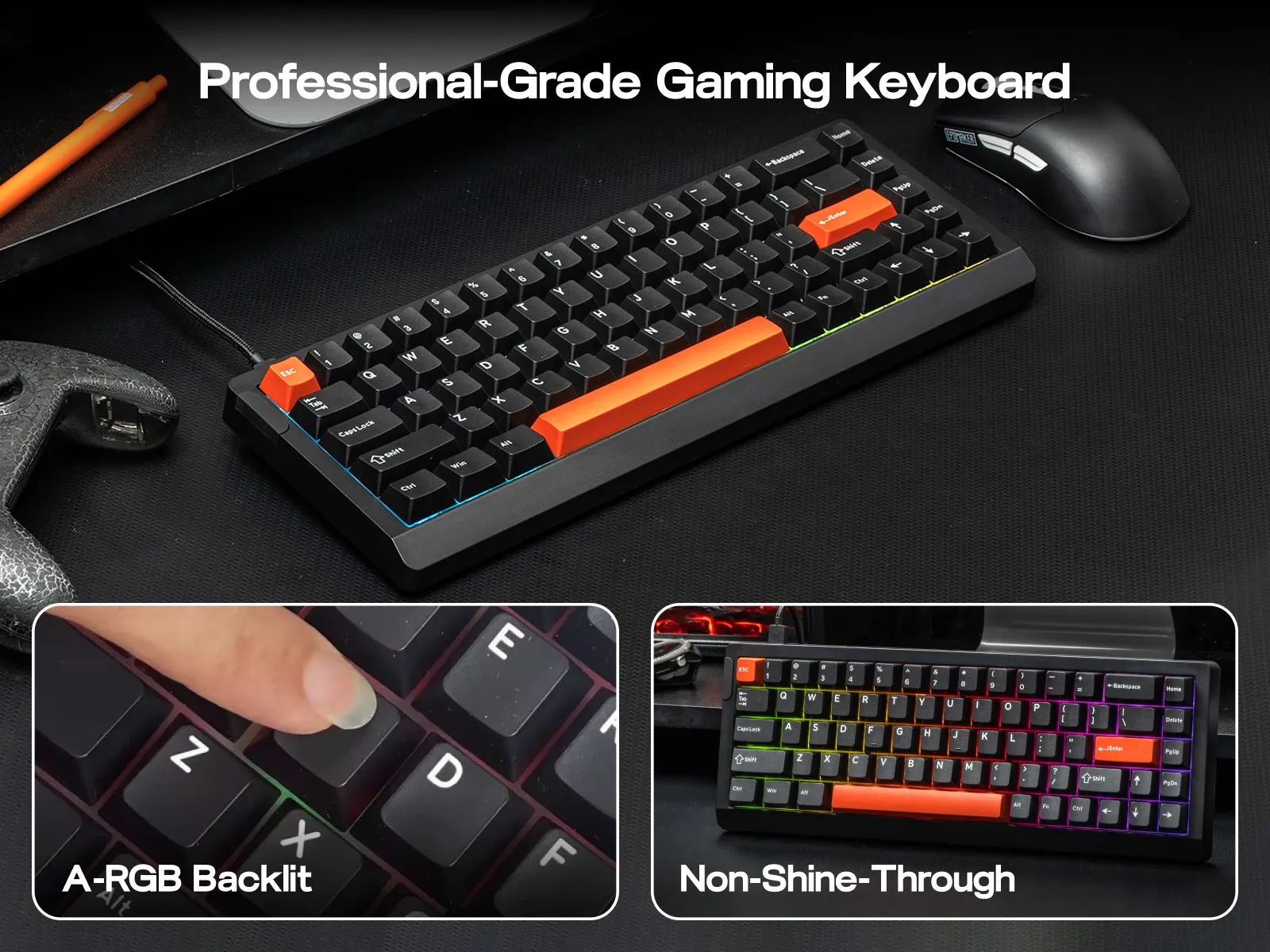 Détail du clavier HE68 Lite