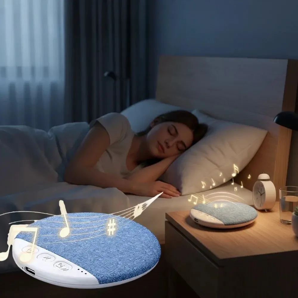 Haut-parleur Bluetooth sans fil pour oreiller, machine à bruit blanc ultra-fine et rechargeable pour le sommeil et la relaxation 1