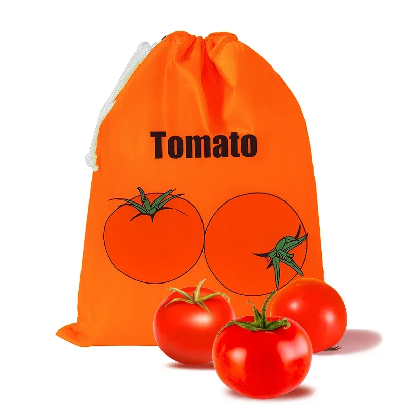 Sacs réutilisables en nylon de qualité alimentaire pour bananes, légumes et tomates, pochettes isolantes à cordon et lavables pour la cuisine 9