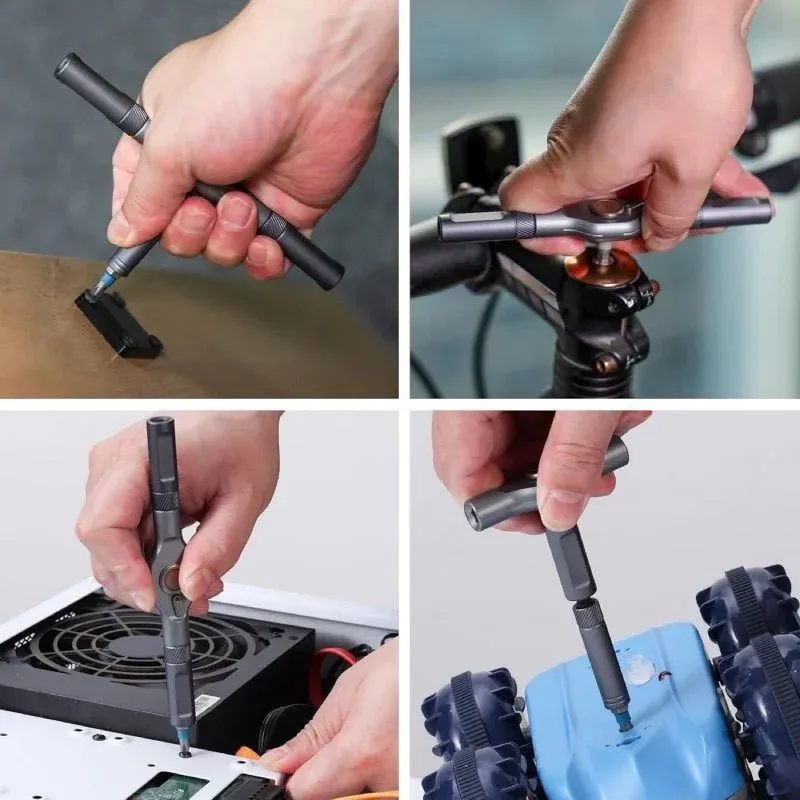 Kit de tournevis magnétique à cliquet 24 en 1, outil de précision portable multi-embouts pour meubles, PC et vélos 4