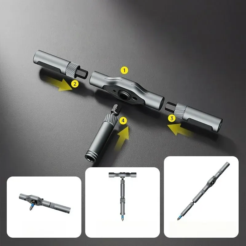 Kit de tournevis magnétique à cliquet 24 en 1, outil de précision portable multi-embouts pour meubles, PC et vélos 5