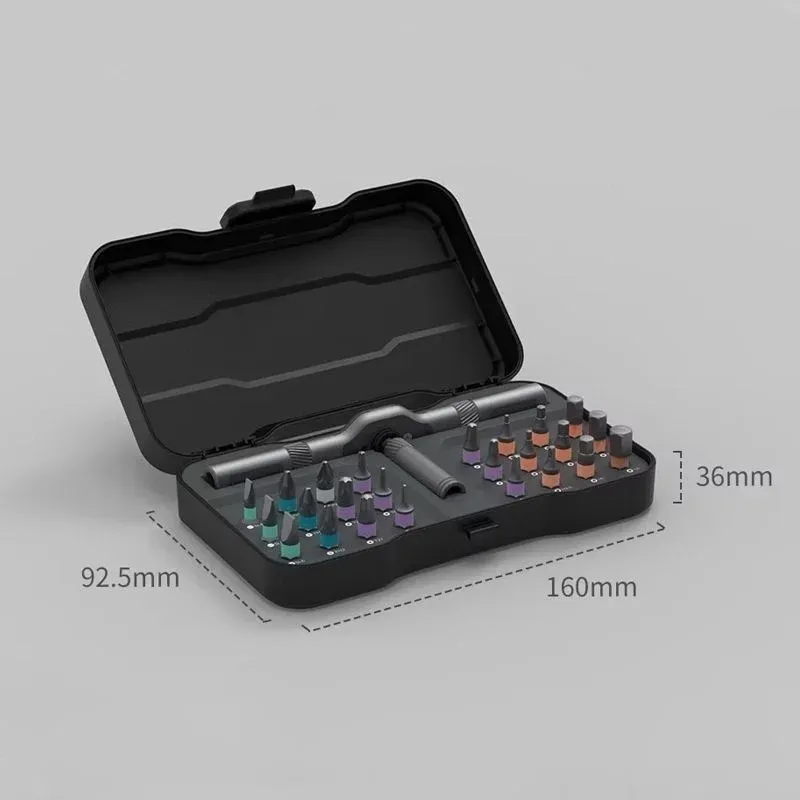 Kit de tournevis magnétique à cliquet 24 en 1, outil de précision portable multi-embouts pour meubles, PC et vélos 6