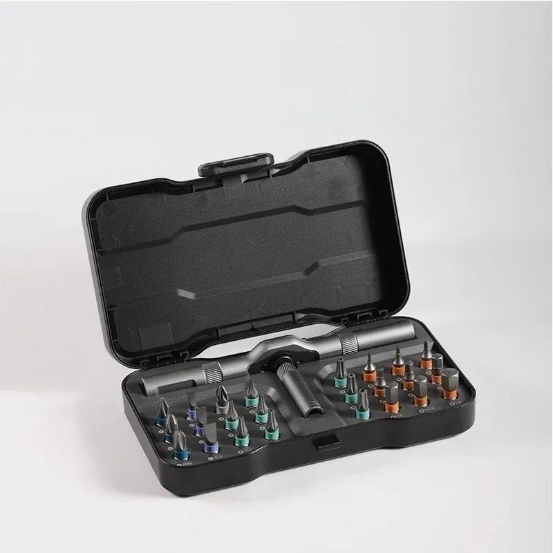 Kit de tournevis magnétique à cliquet 24 en 1, outil de précision portable multi-embouts pour meubles, PC et vélos 7