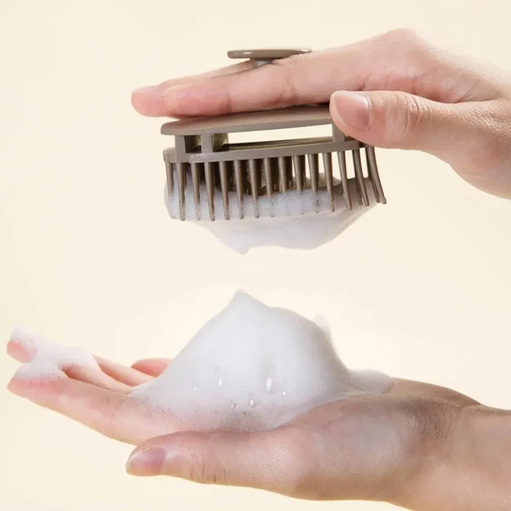 Brosse de massage du cuir chevelu pour la douche, peigne de lavage des cheveux, exfoliant corporel, accessoire portable de soin capillaire pour salon et usage domestique 3
