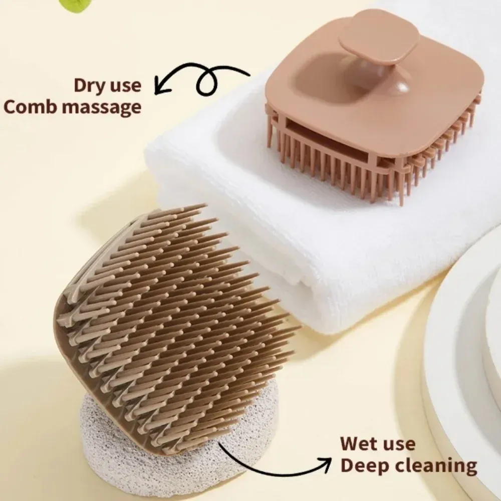 Brosse de massage du cuir chevelu pour la douche, peigne de lavage des cheveux, exfoliant corporel, accessoire portable de soin capillaire pour salon et usage domestique 2