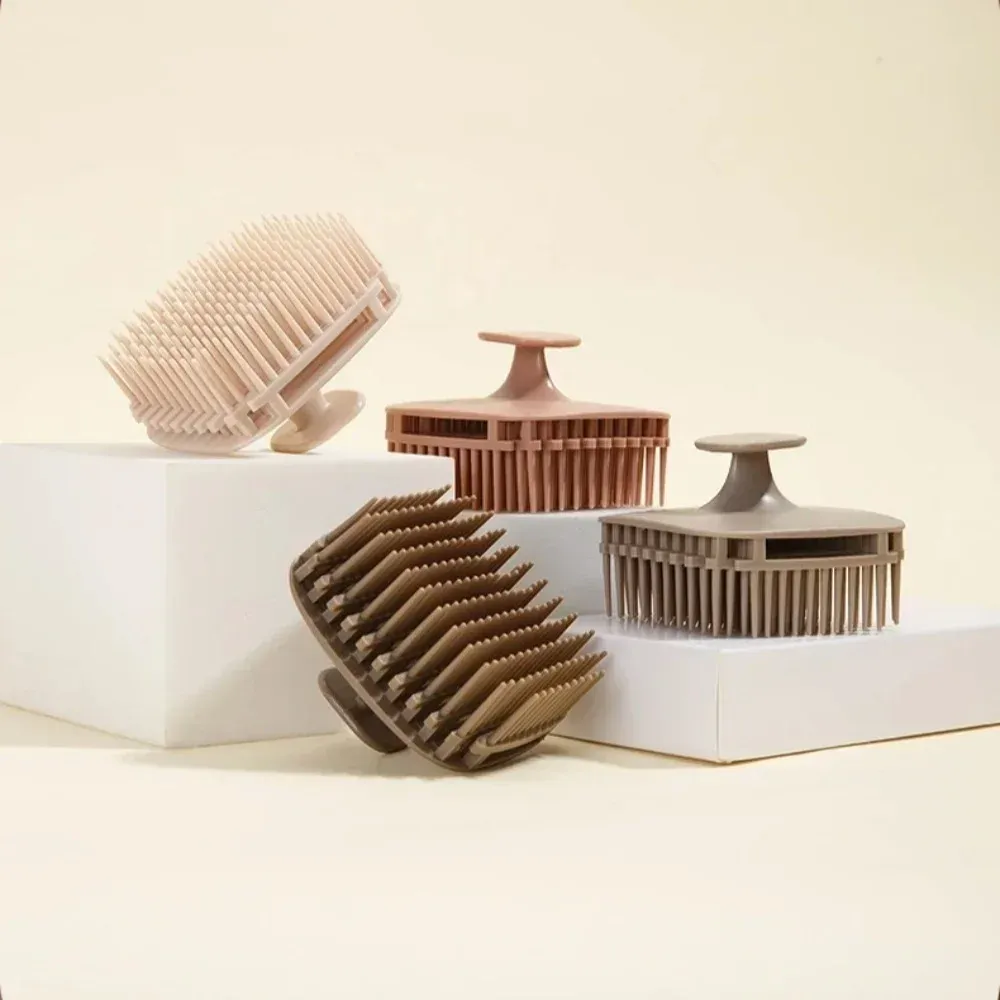 Brosse de massage du cuir chevelu pour la douche, peigne de lavage des cheveux, exfoliant corporel, accessoire portable de soin capillaire pour salon et usage domestique 6