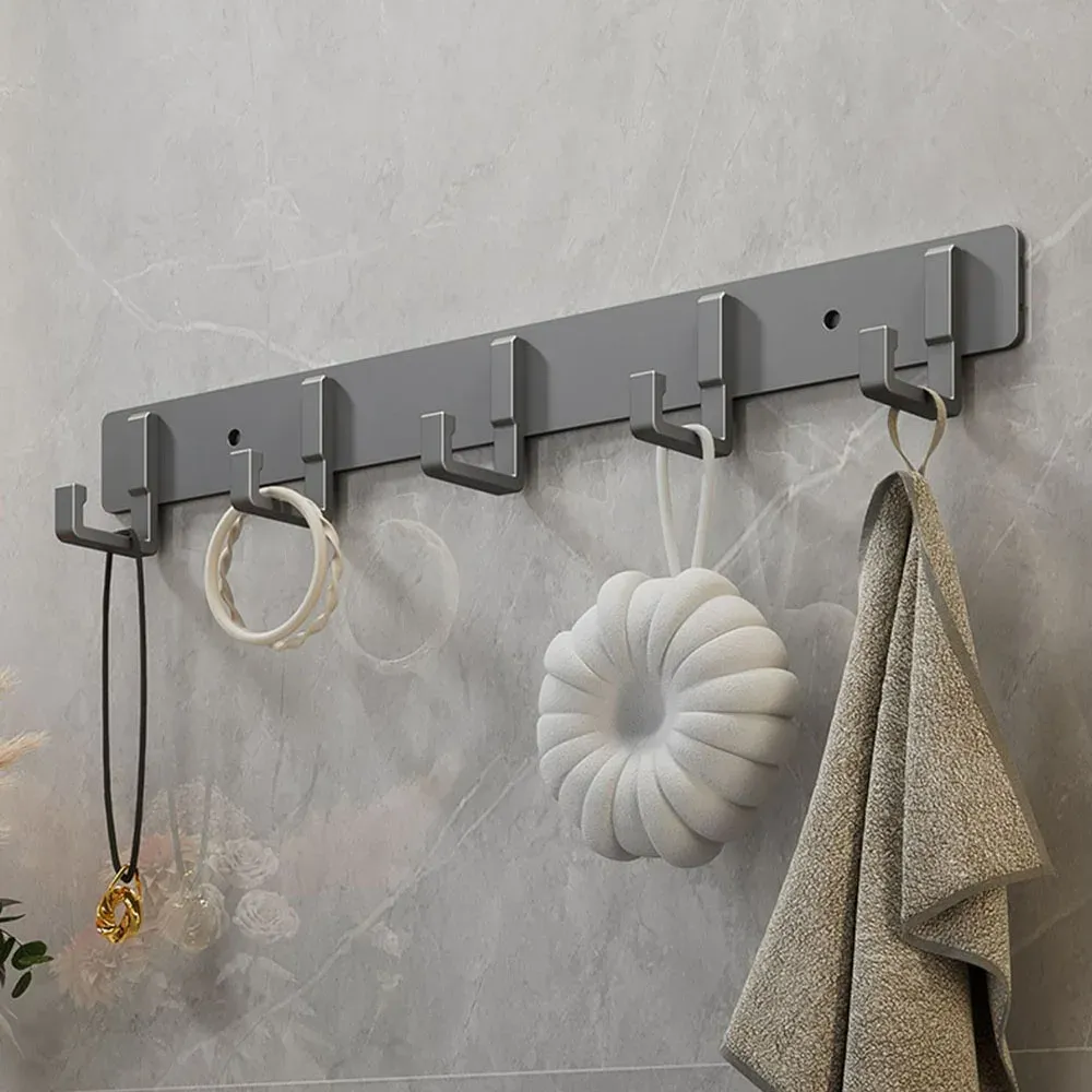 Crochets en aluminium sans perçage pour cuisine et salle de bain, faciles à installer, pour ustensiles, peignoirs et serviettes 4