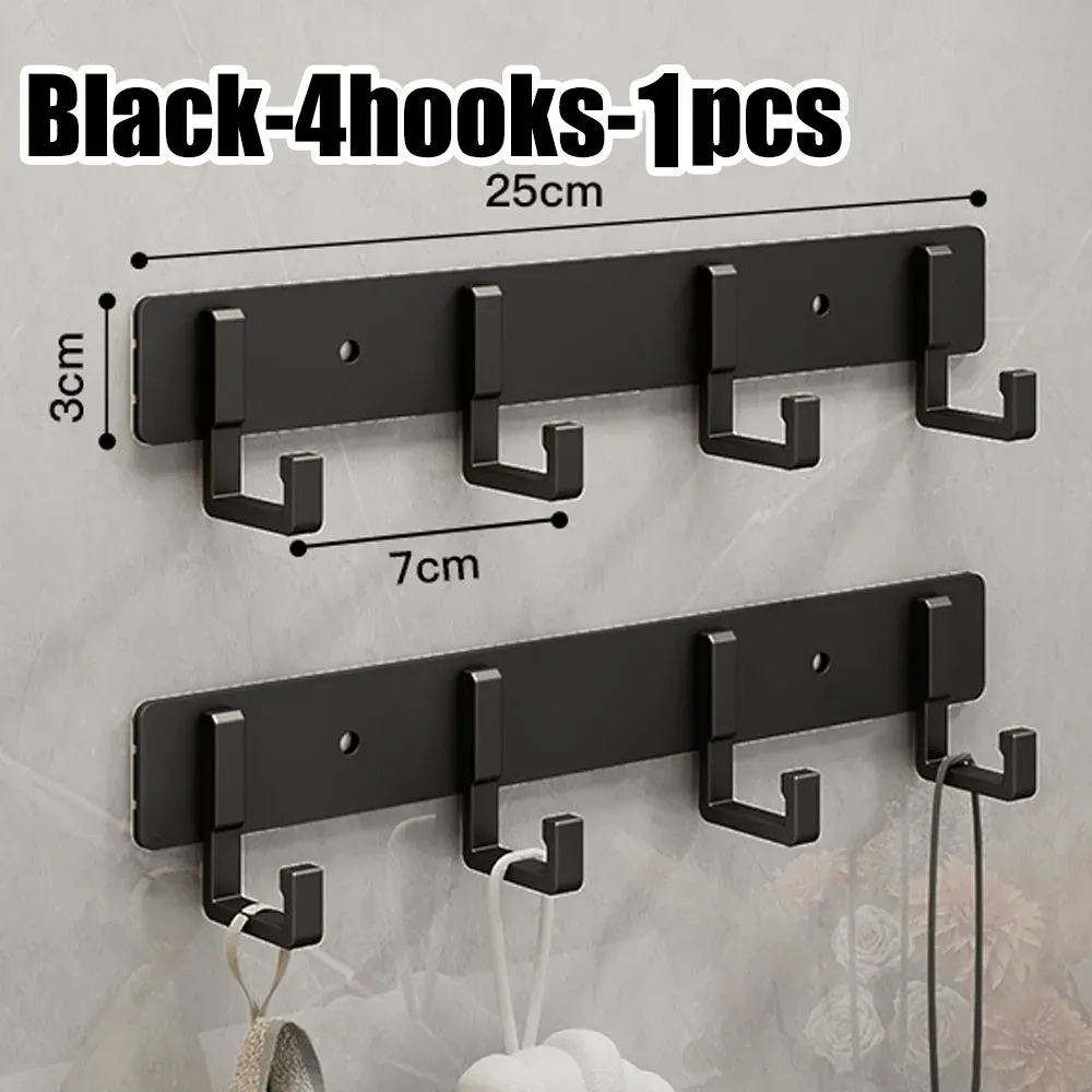 Crochets en aluminium sans perçage pour cuisine et salle de bain, faciles à installer, pour ustensiles, peignoirs et serviettes 20