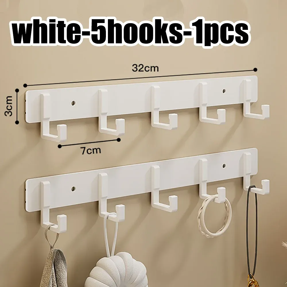 Crochets en aluminium sans perçage pour cuisine et salle de bain, faciles à installer, pour ustensiles, peignoirs et serviettes 9