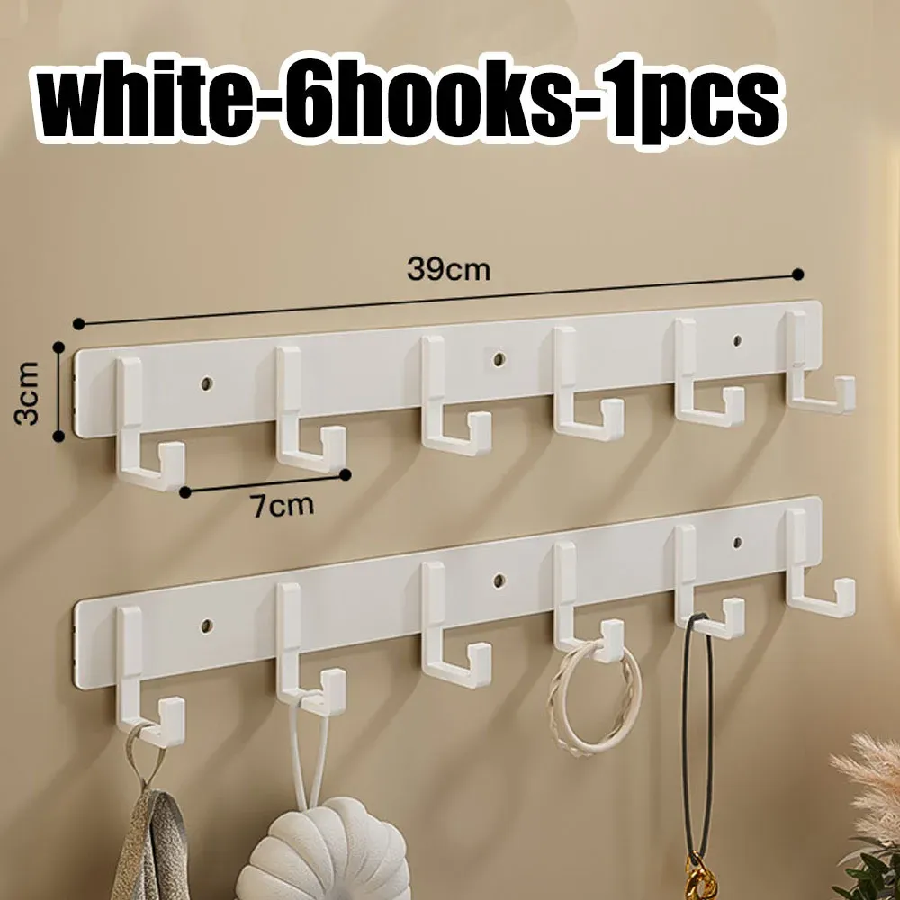 Crochets en aluminium sans perçage pour cuisine et salle de bain, faciles à installer, pour ustensiles, peignoirs et serviettes 8