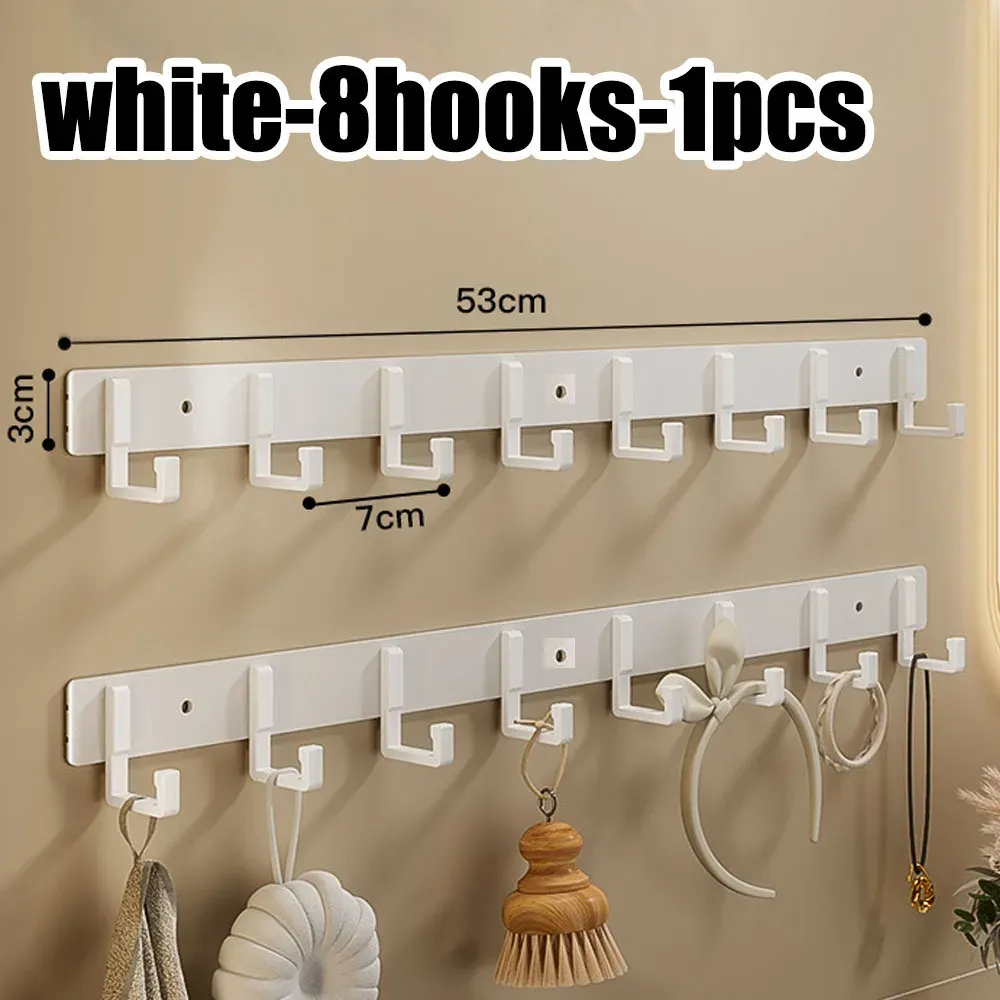 Crochets en aluminium sans perçage pour cuisine et salle de bain, faciles à installer, pour ustensiles, peignoirs et serviettes 7