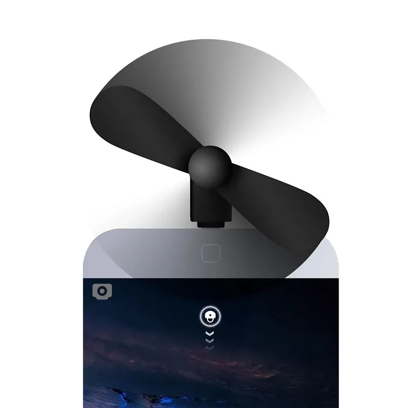 Mini ventilateur USB portable et créatif (Micro USB, 5 V, 1 W), refroidisseur de téléphone portable compatible USB Type-C 2