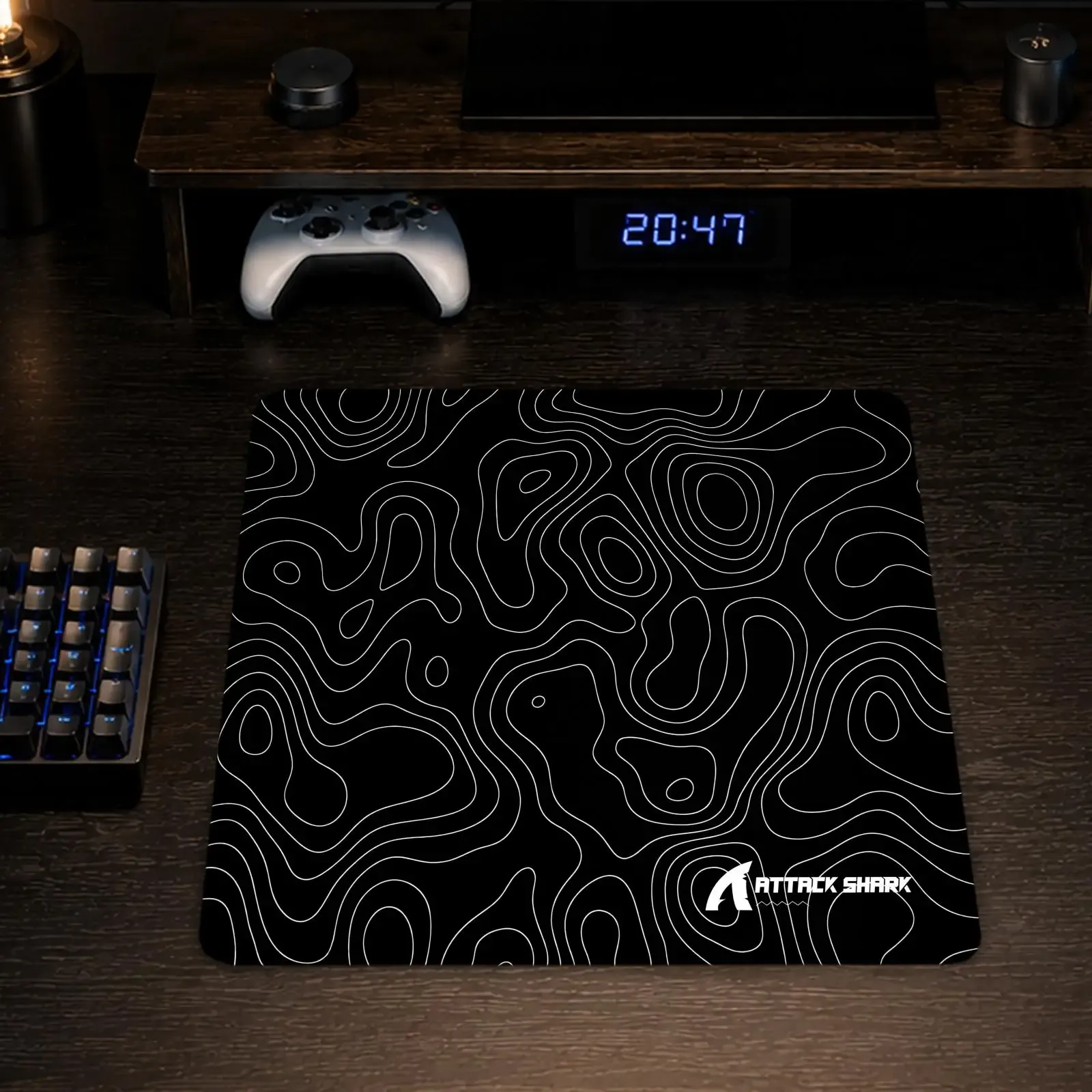 Tapis de souris Attack Shark en caoutchouc, petit format, motif dessin animé, pour bureau et jeu Genshin 3
