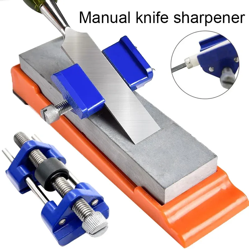 Affûteur manuel 94 mm pour couteaux et ciseaux à bois, en métal et bois